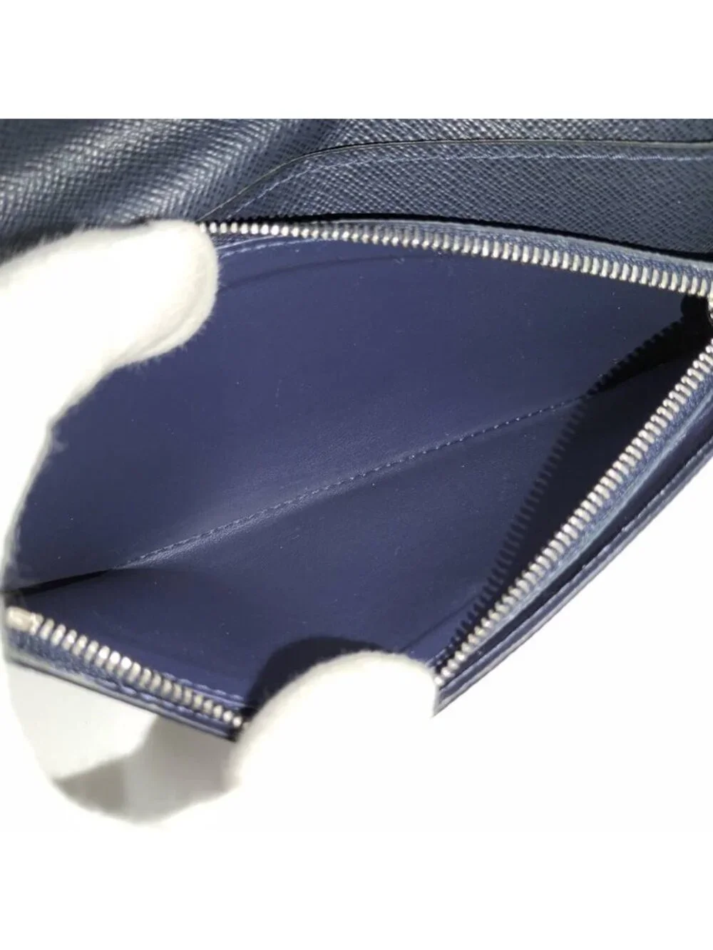 Louis Vuitton Portefeuille Brazza NM Epi Damier Graphite Blue Marine Wallet